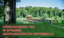 Oświadczenie FSC w sprawie nieprawdziwych informacji