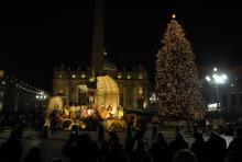 Na Placu św. Piotra w Watykanie rozbłysła bożonarodzeniowa choinka z Lasów Państwowych
