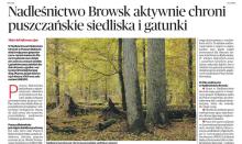 Nadleśnictwo Browsk aktywnie chroni puszczańskie siedliska i gatunki