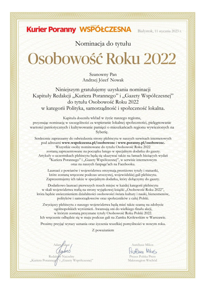 Nominacja&#x20;do&#x20;tytułu&#x20;&#x22;Osobowość&#x20;Roku&#x20;2022&#x22;