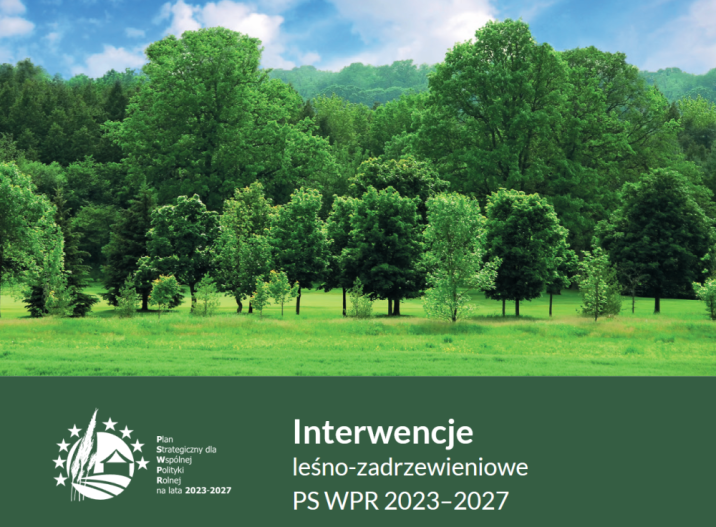 Grafika " Interwencje leśno-zadrzewieniowe PS WPR 2023–2027"