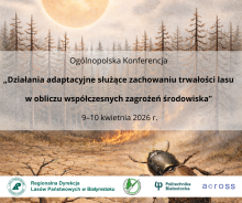 Konferencja naukowa: Działania adaptacyjne służące zachowaniu trwałości lasu w obliczu współczesnych zagrożeń środowiska